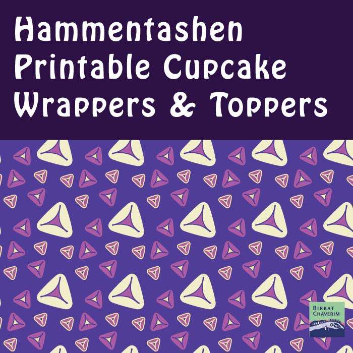 Purim Cupcake Wrappers + Toppers - Click Image to Close