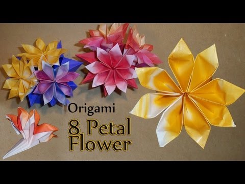 Origami 8 Petal Flower
