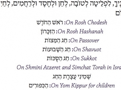 yom kippur blessing for children during birkat hamazon