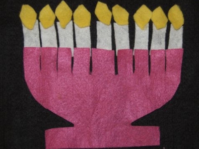 Hanukkah lamp feltboard