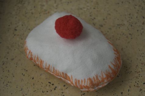 sufgania donut made of an old tshirt