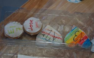 decorated cupcakes at a Bat Mitzvah