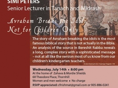 Nishmat Toronto Yarchei Kalla and Simi Peters lecture