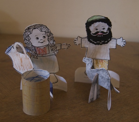 Rivka Eliezer and camel paper craft
