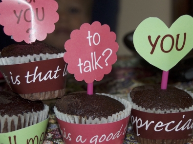 Relationship Digital Cupcake Wrappers