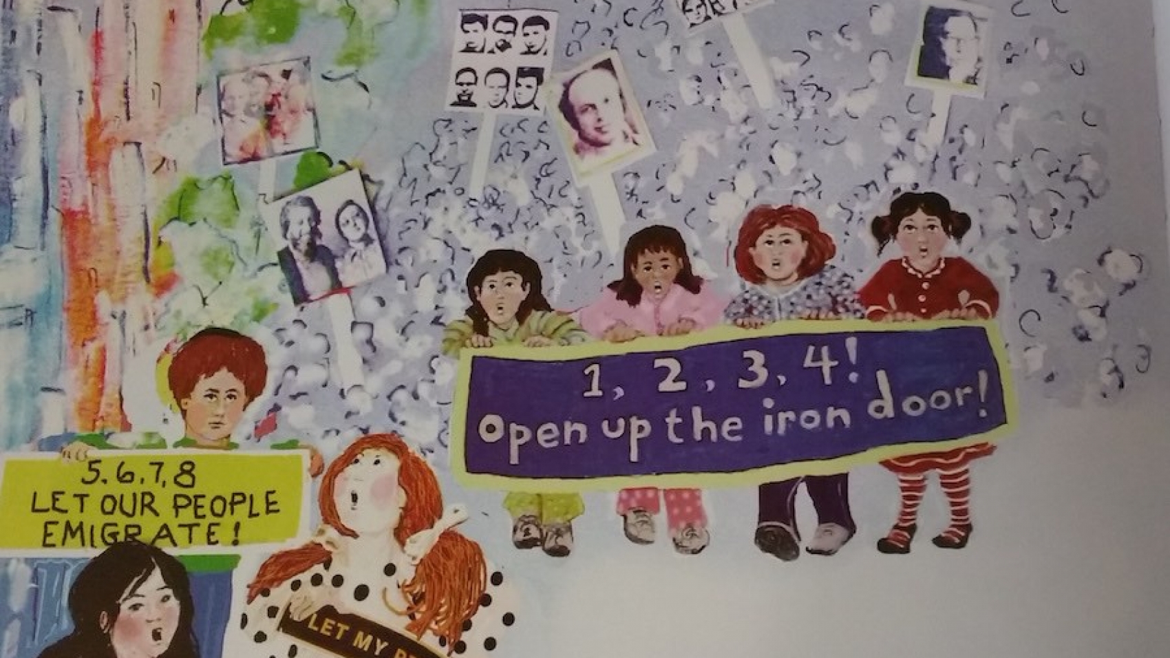 One Two Three Four Open Up the Iron Door, Illustration by Caryl Herzfeld from An Extra Seat