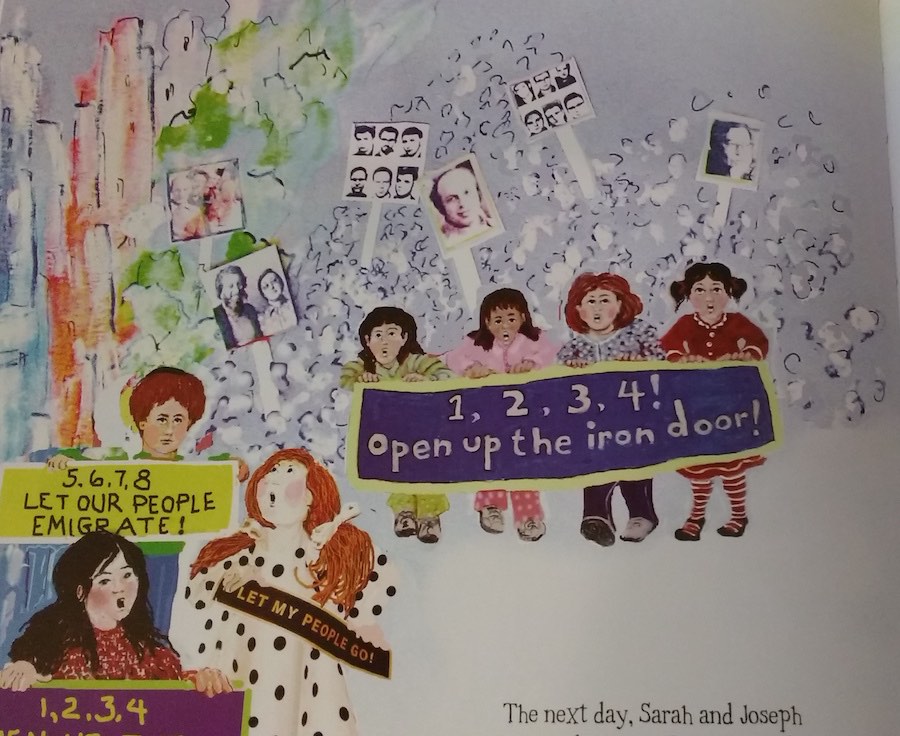 Detail One Two Three Four Open Up the Iron Door, Illustration by Caryl Herzfeld from An Extra Seat