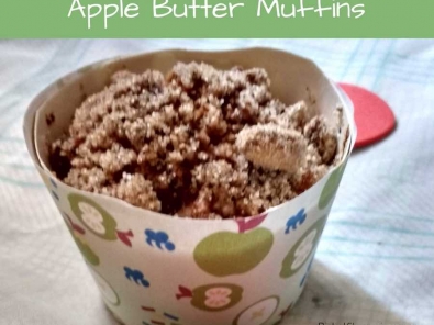 Apple Butter Muffins in Rosh Hashanah cupcake wrappers